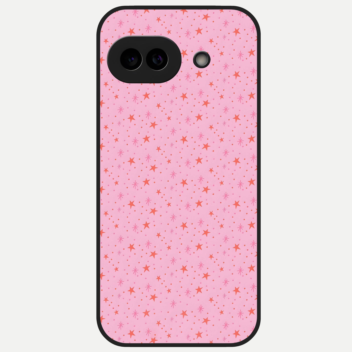  Cosmic Pink Sparkle Glass Case for Google Pixel 10A back cover – full design glossy printed glass finish