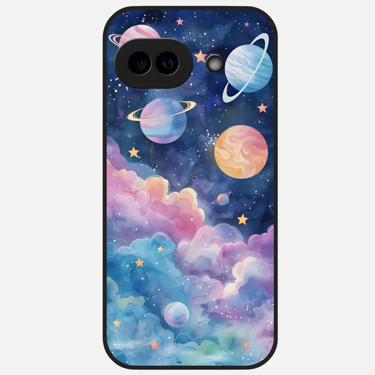  Cosmic Planet Dreams Glass Case for Google Pixel 10A back cover – full design glossy printed glass finish
