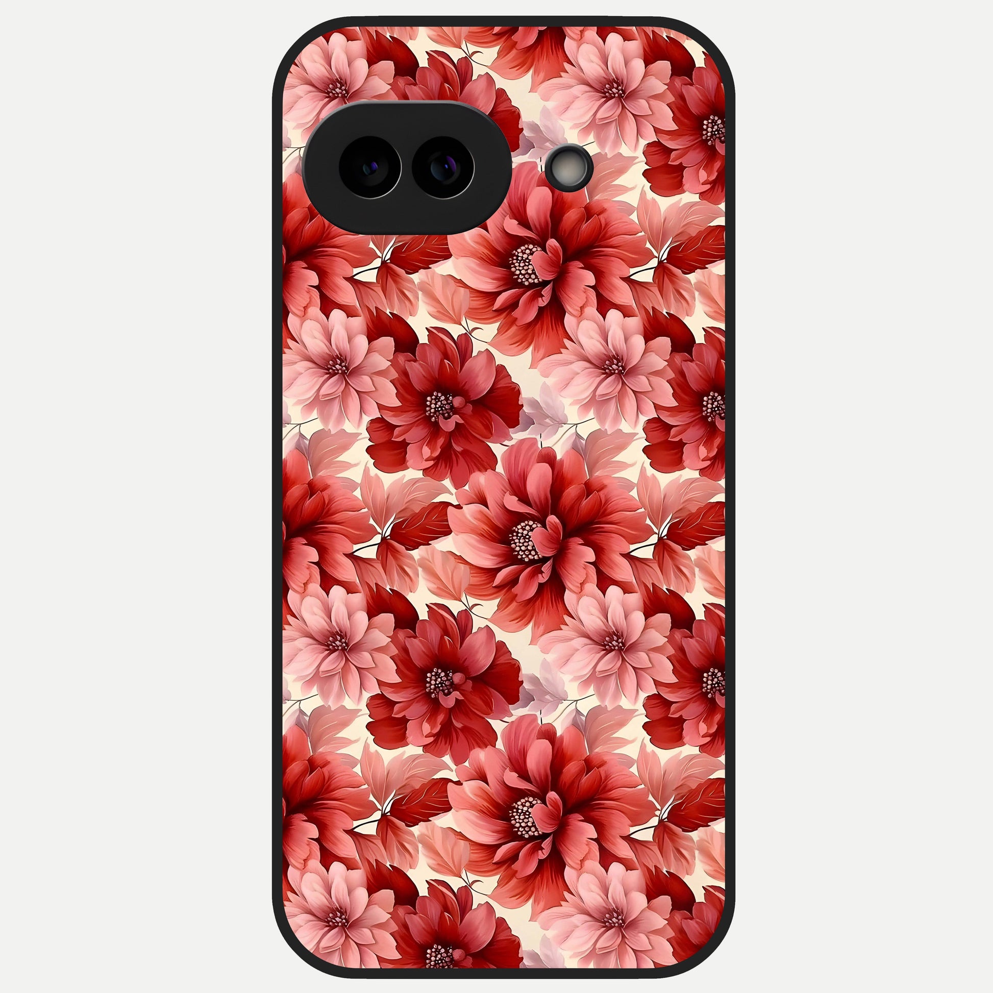  Crimson Love Petals Glass Case for Google Pixel 10A back cover – full design glossy printed glass finish