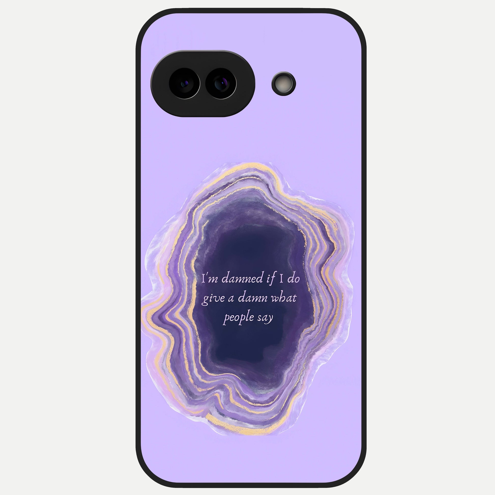  Damned People Quote Glass Case for Google Pixel 10A back cover – full design glossy printed glass finish