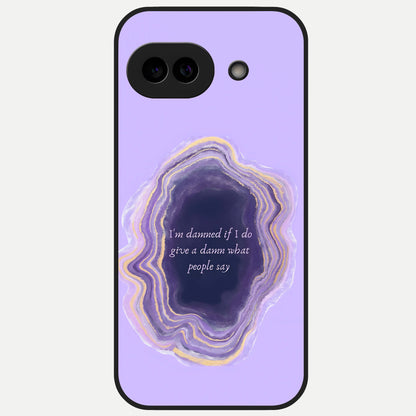  Damned People Quote Glass Case for Google Pixel 10A back cover – full design glossy printed glass finish