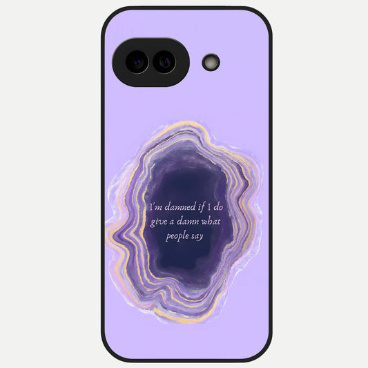  Damned People Quote Glass Case for Google Pixel 10A back cover – full design glossy printed glass finish
