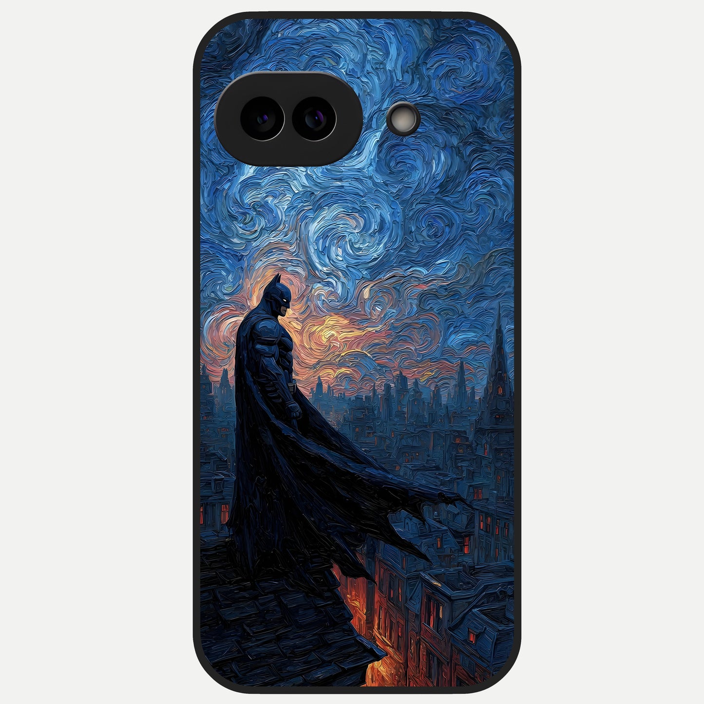 Dark Knight Dusk Glass Case for Google Pixel 10A back cover – full design glossy printed glass finish