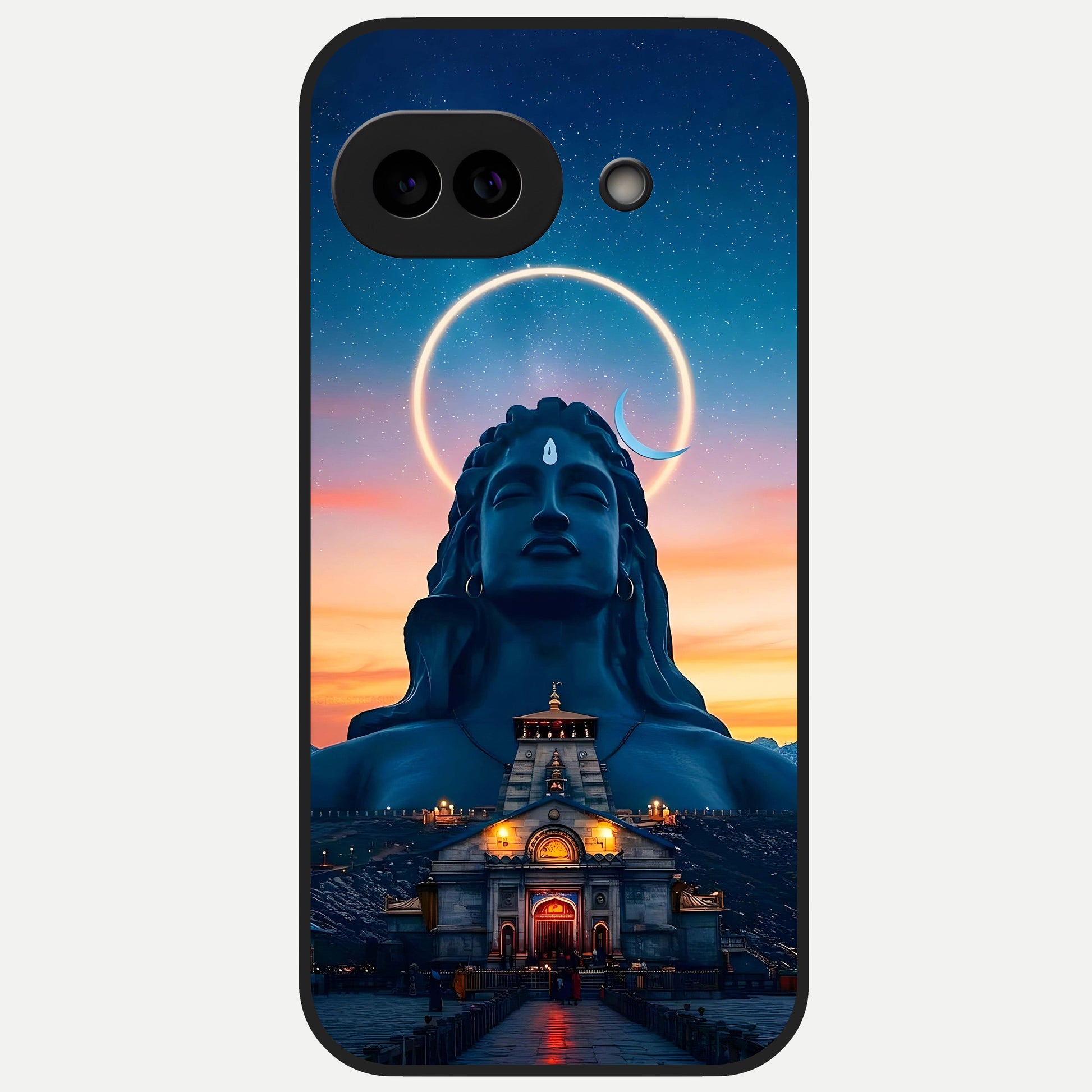  Eternal Shiva Aura Glass Case for Google Pixel 10A back cover – full design glossy printed glass finish