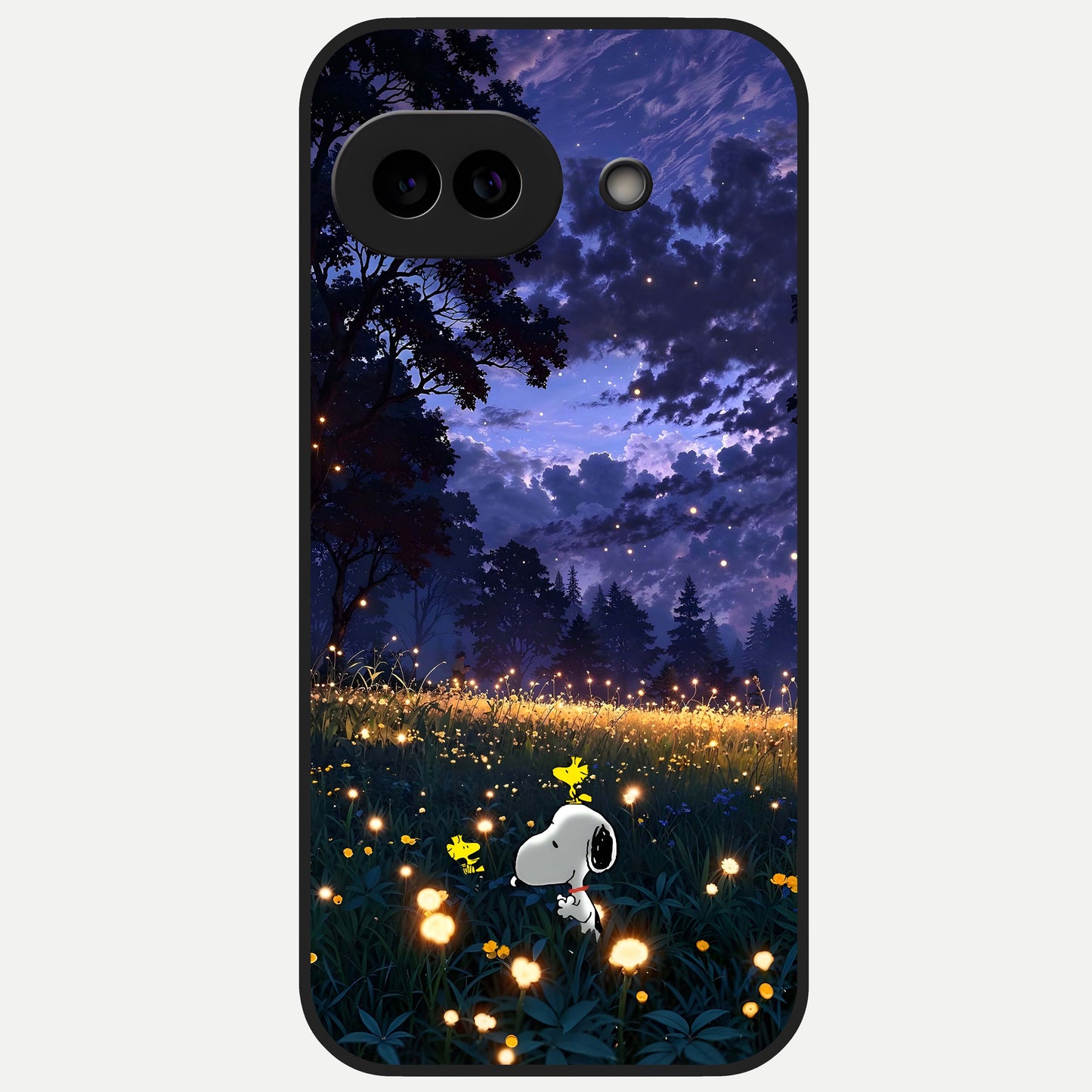  Firefly Meadow Magic Glass Case for Google Pixel 10A back cover – full design glossy printed glass finish