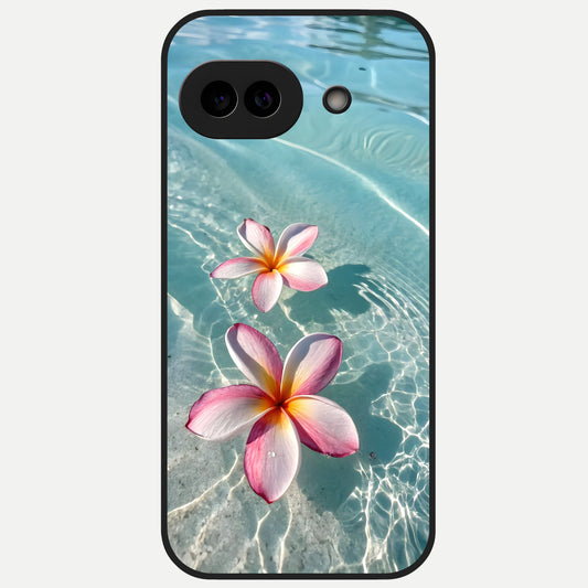  Floating Bloom Bliss Glass Case for Google Pixel 10A back cover – full design glossy printed glass finish