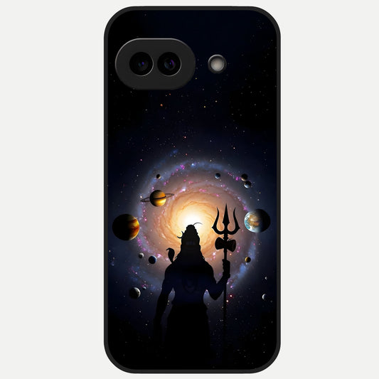  Galactic Shiva Vision Glass Case for Google Pixel 10A back cover – full design glossy printed glass finish