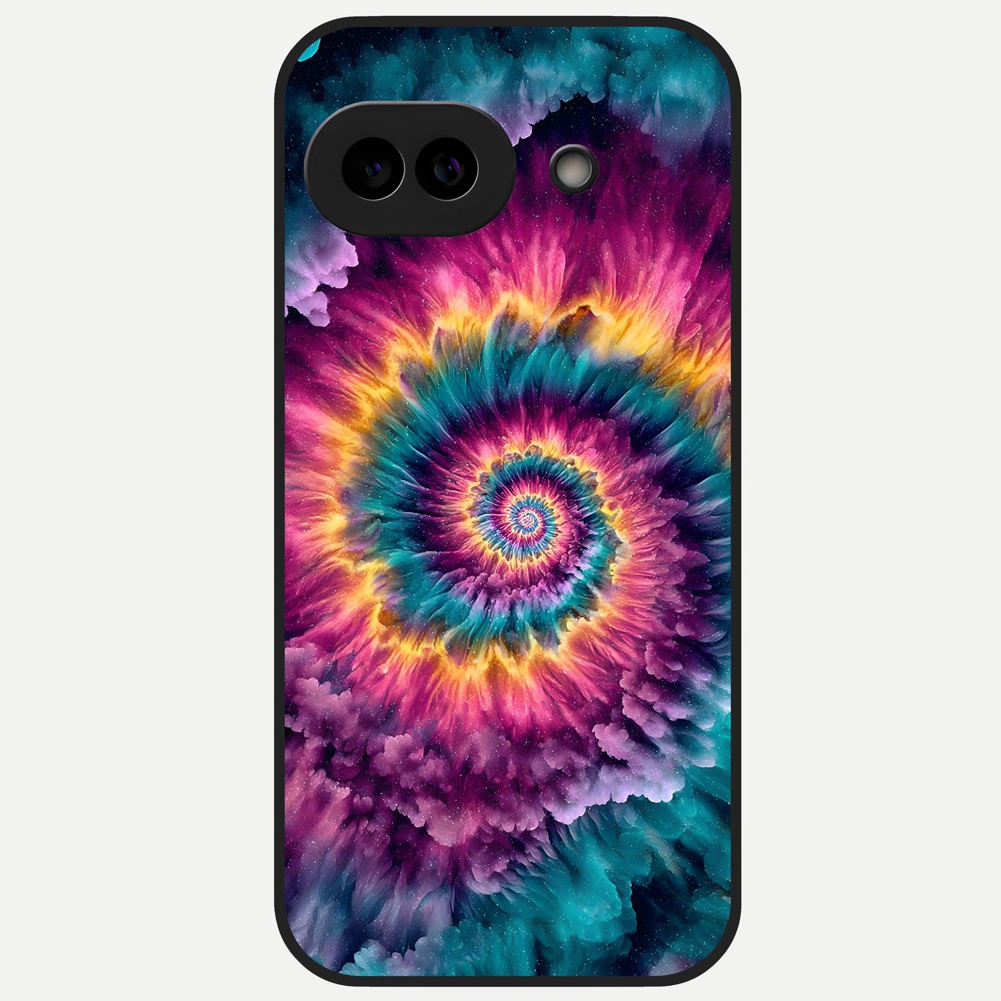 Galactic Spiral Burst Glass Case for Google Pixel 10A back cover – full design glossy printed glass finish