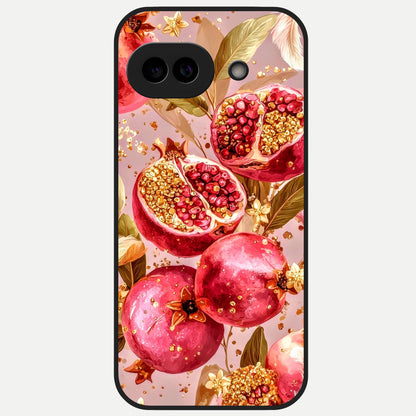  Golden Bloom Glow Glass Case for Google Pixel 10A back cover – full design glossy printed glass finish