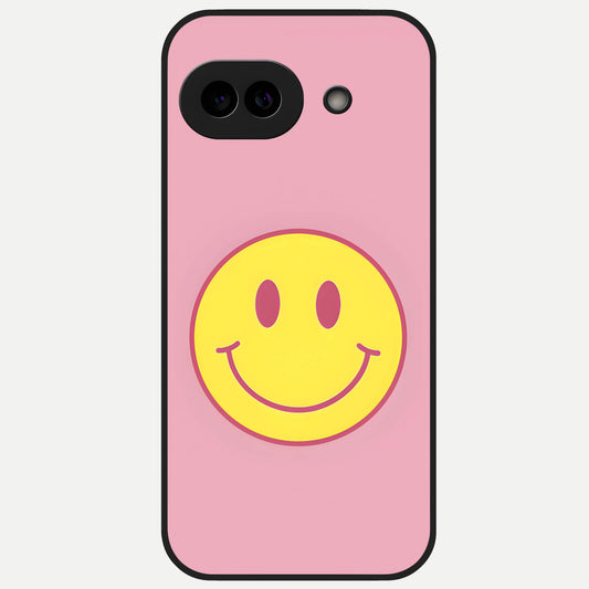  Happy Pink Mood Glass Case for Google Pixel 10A back cover – full design glossy printed glass finish