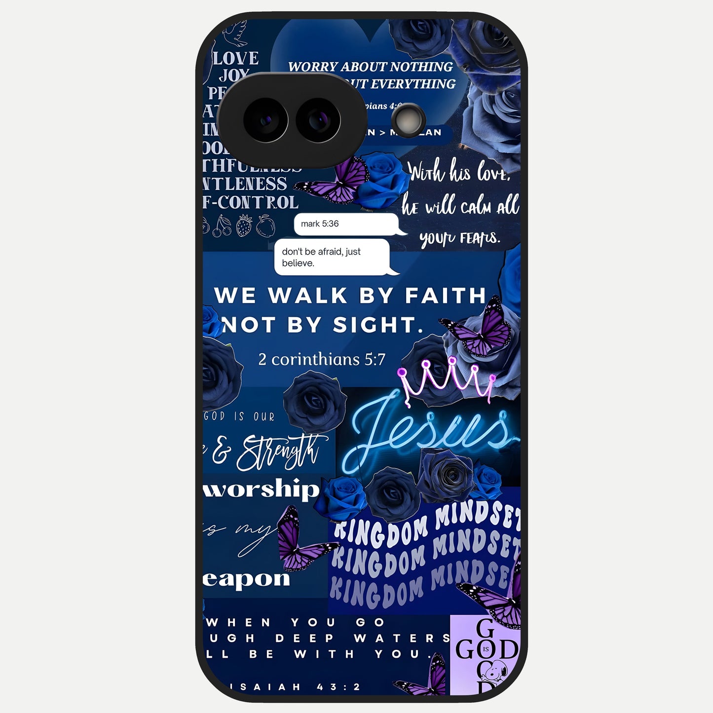  Kingdom Faith Glow Glass Case for Google Pixel 10A back cover – full design glossy printed glass finish