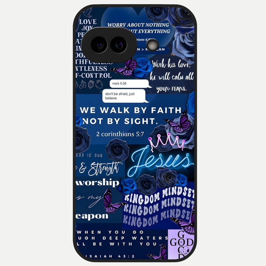  Kingdom Faith Glow Glass Case for Google Pixel 10A back cover – full design glossy printed glass finish