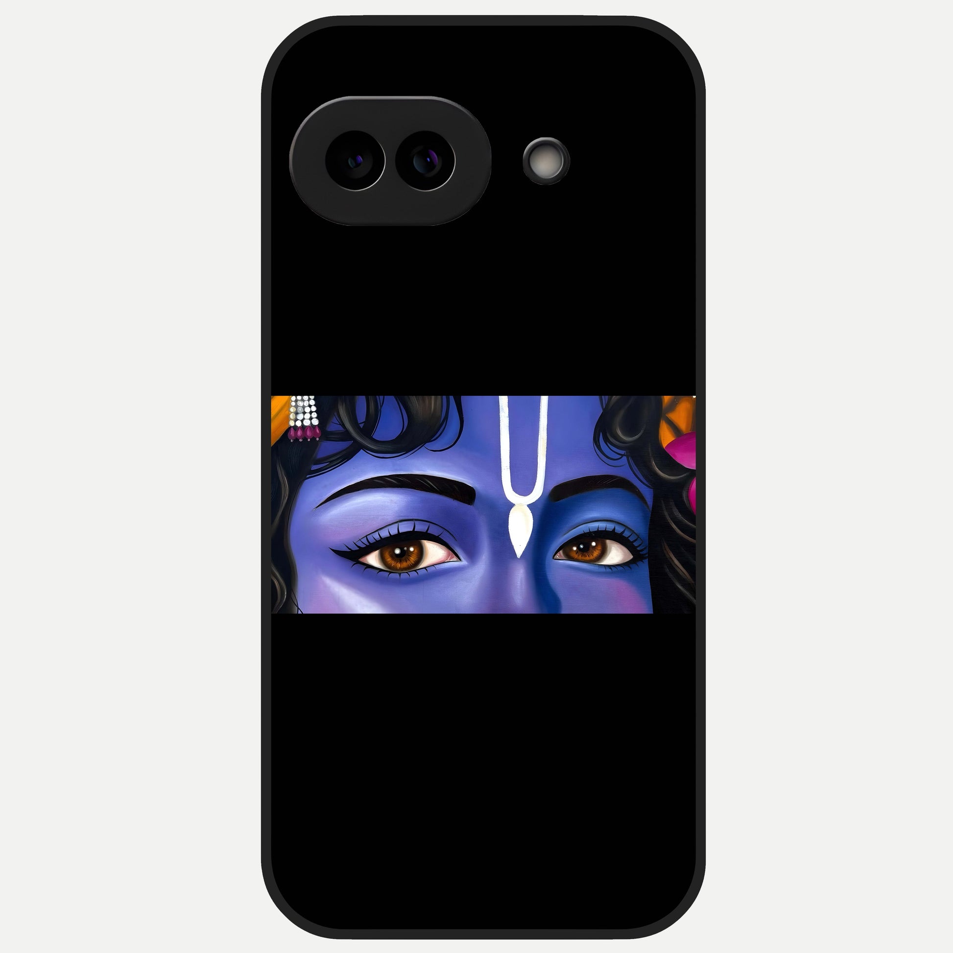  Krishna Eye Glass Case for Google Pixel 10A back cover – full design glossy printed glass finish
