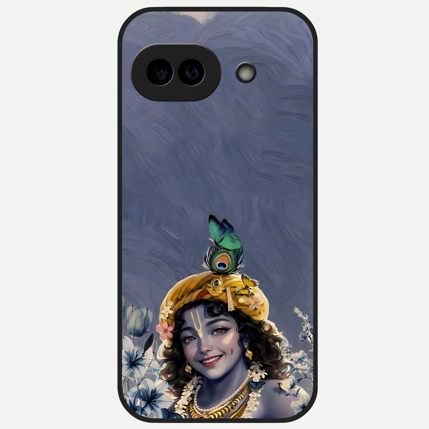  Lord Krishna Glass Case for Google Pixel 10A back cover – full design glossy printed glass finish