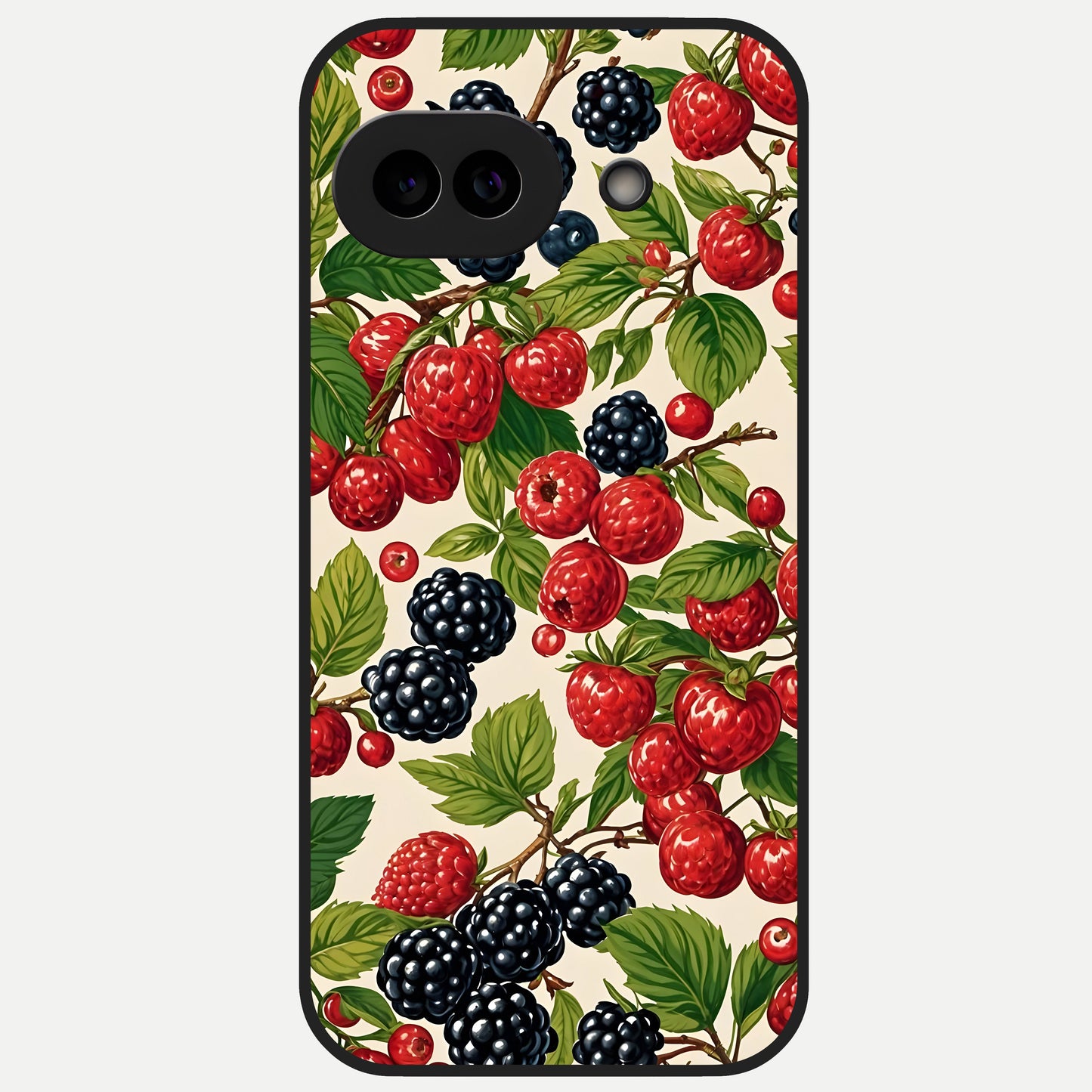  Mixed Berry Collage Glass Case for Google Pixel 10A back cover – full design glossy printed glass finish