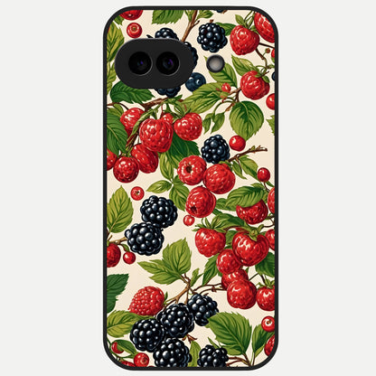  Mixed Berry Collage Glass Case for Google Pixel 10A back cover – full design glossy printed glass finish