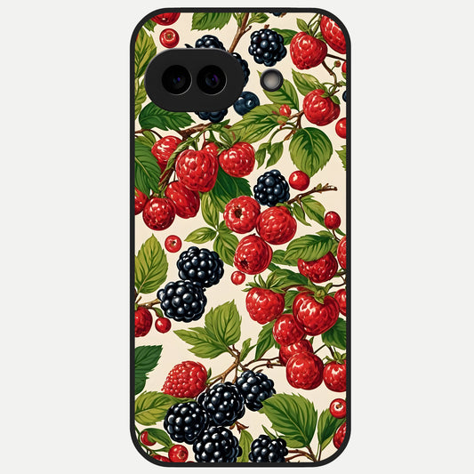  Mixed Berry Collage Glass Case for Google Pixel 10A back cover – full design glossy printed glass finish