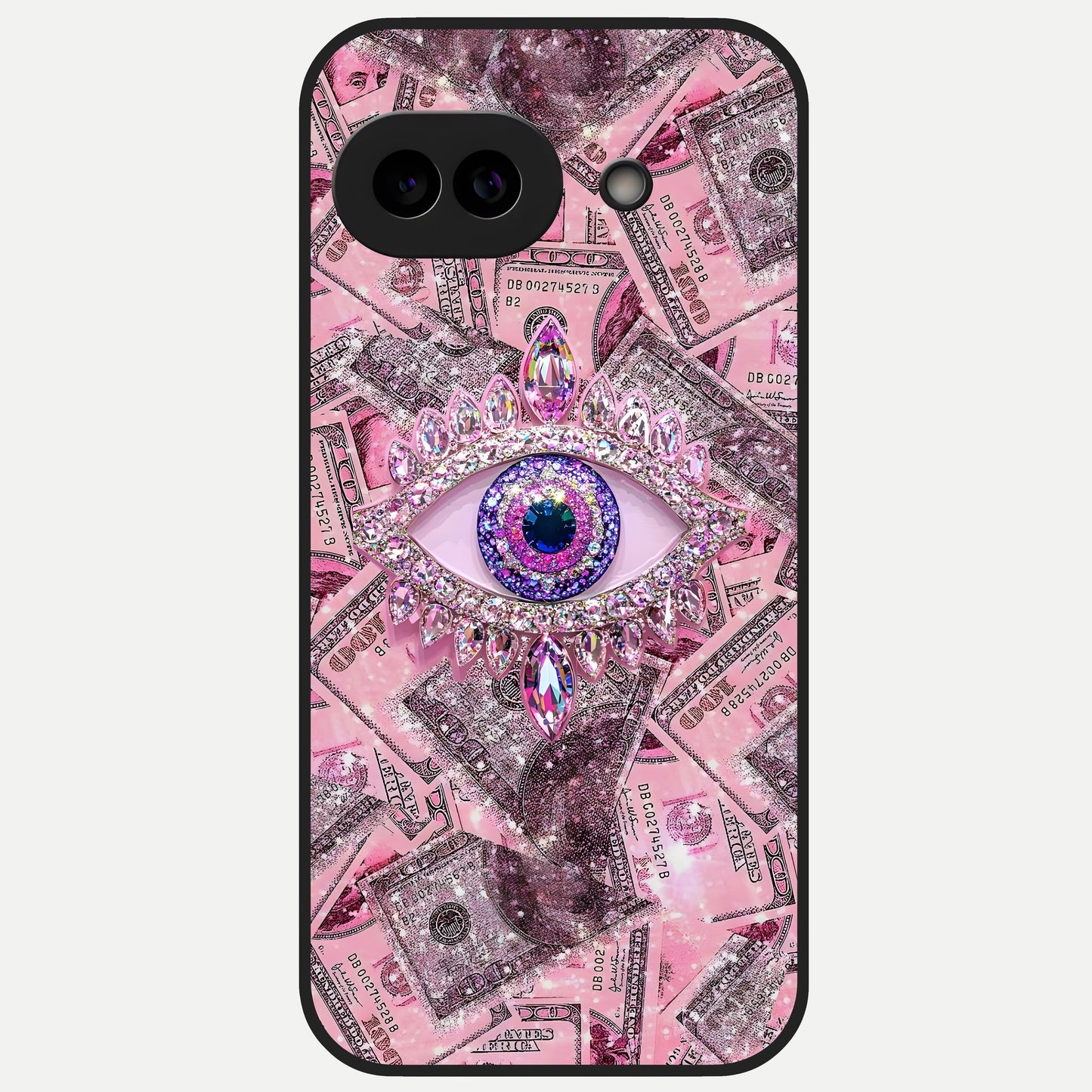  Money Eye Luxe Glass Case for Google Pixel 10A back cover – full design glossy printed glass finish