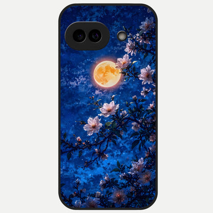  Moonlit Blossoms Night Glass Case for Google Pixel 10A back cover – full design glossy printed glass finish