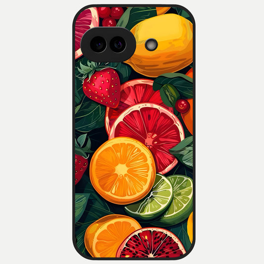  Multiple Fruits Glass Case for Google Pixel 10A back cover – full design glossy printed glass finish