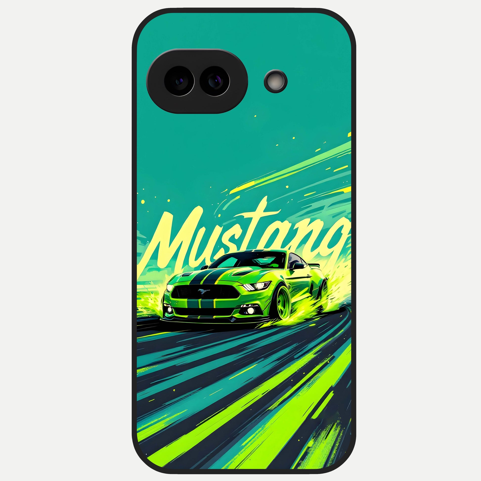  Mustang Bang Glass Case for Google Pixel 10A back cover – full design glossy printed glass finish