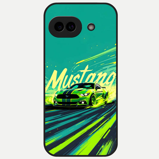  Mustang Bang Glass Case for Google Pixel 10A back cover – full design glossy printed glass finish