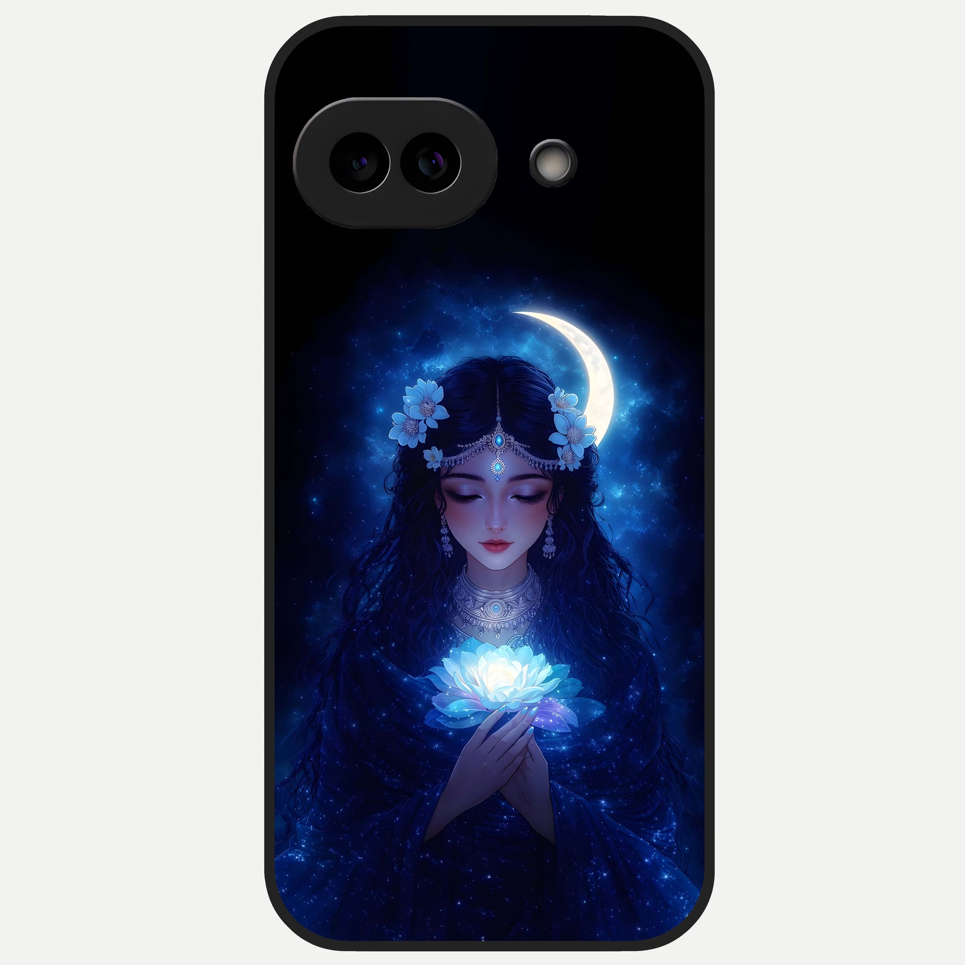  Mystic Moon Queen Glass Case for Google Pixel 10A back cover – full design glossy printed glass finish