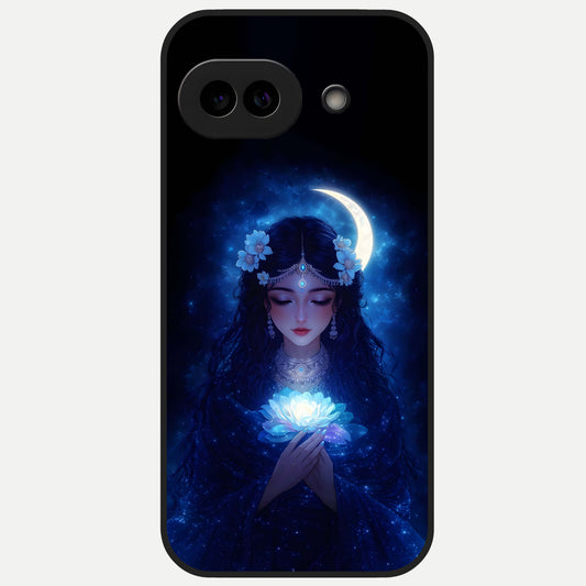  Mystic Moon Queen Glass Case for Google Pixel 10A back cover – full design glossy printed glass finish