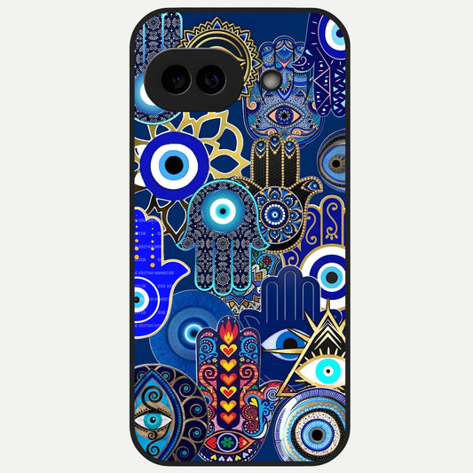  Mystic Palm Guard Glass Case for Google Pixel 10A back cover – full design glossy printed glass finish