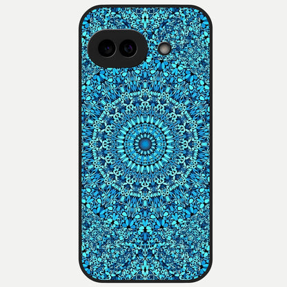  Ocean Bloom Mandala Glass Case for Google Pixel 10A back cover – full design glossy printed glass finish