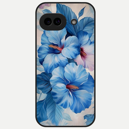  Ocean Hibiscus Grace Glass Case for Google Pixel 10A back cover – full design glossy printed glass finish