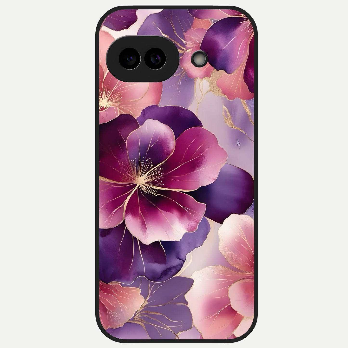 Pink Bouquet Florals Glass Case for Google Pixel 10A back cover – full design glossy printed glass finish