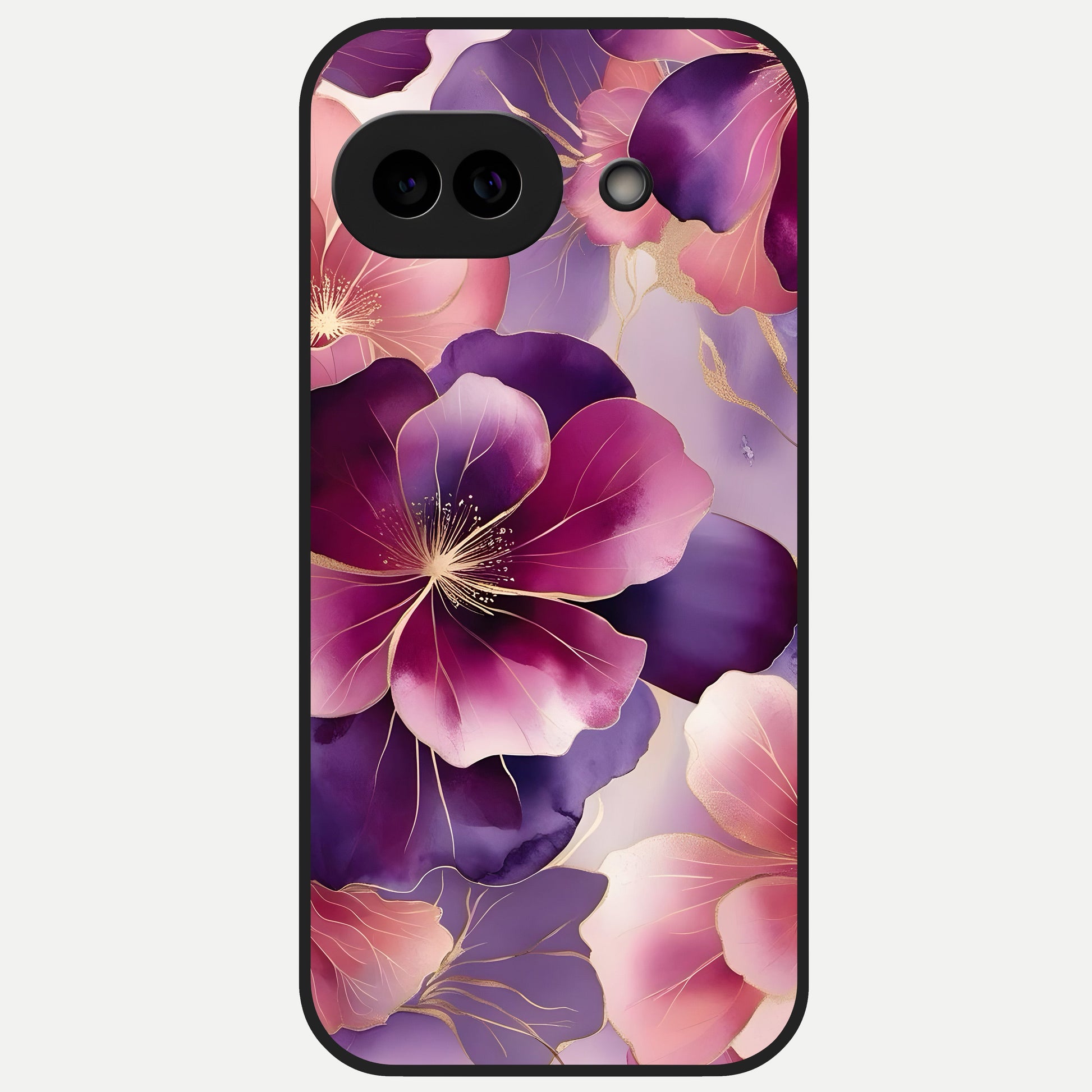  Pink Bouquet Florals Glass Case for Google Pixel 10A back cover – full design glossy printed glass finish