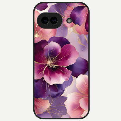  Pink Bouquet Florals Glass Case for Google Pixel 10A back cover – full design glossy printed glass finish