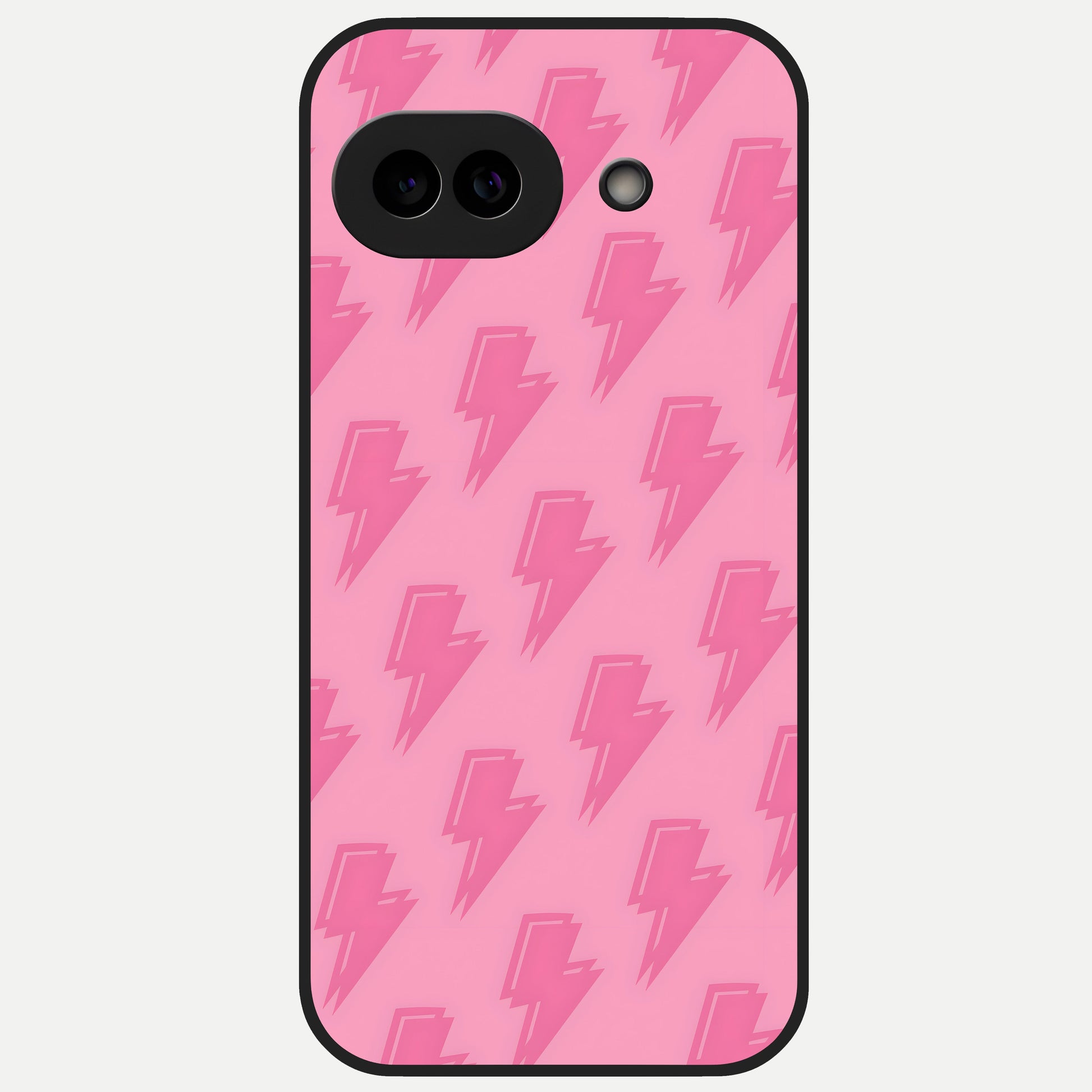  Pink Power Sparks Glass Case for Google Pixel 10A back cover – full design glossy printed glass finish