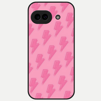  Pink Power Sparks Glass Case for Google Pixel 10A back cover – full design glossy printed glass finish