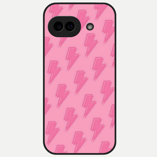  Pink Power Sparks Glass Case for Google Pixel 10A back cover – full design glossy printed glass finish