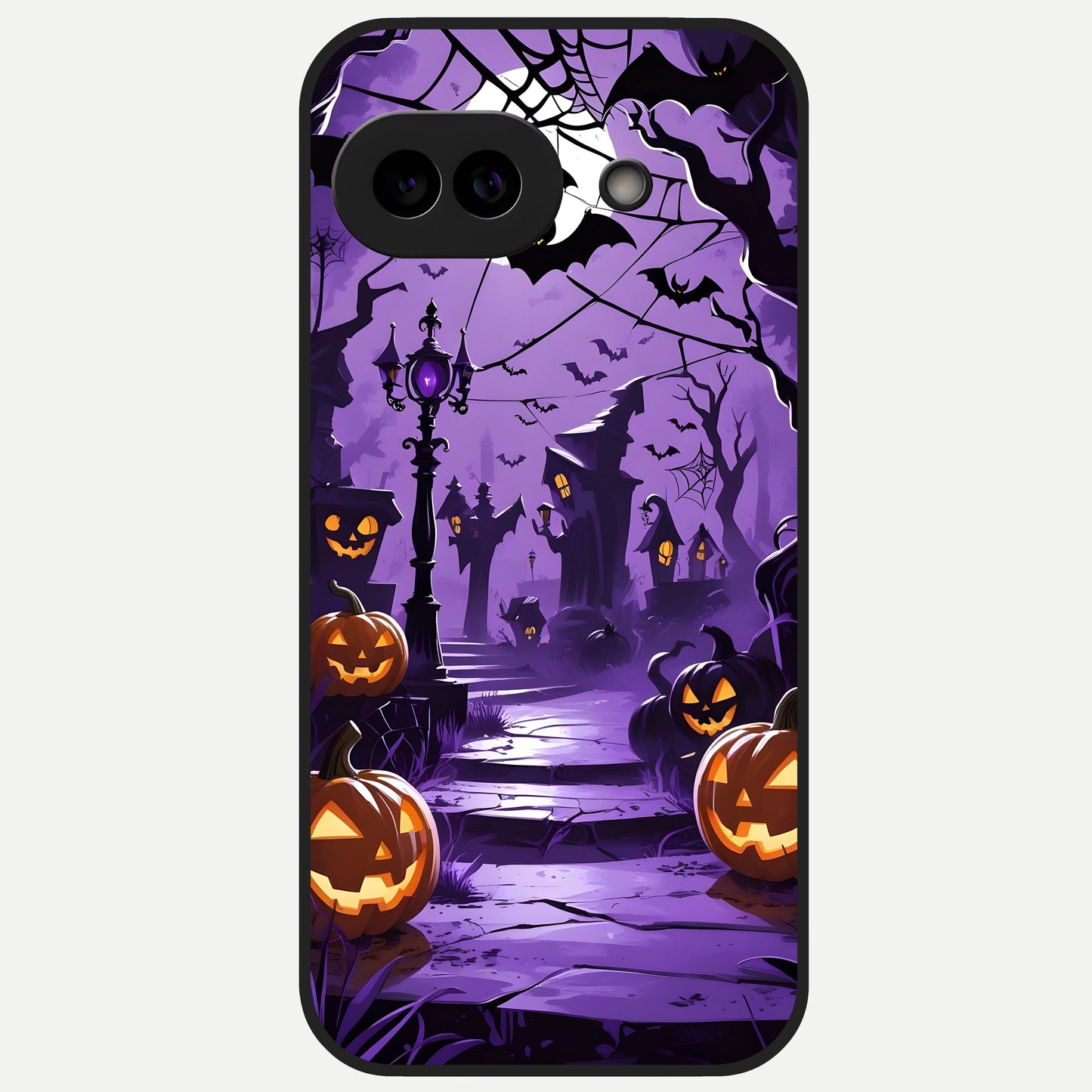  Pumpkin Patch Halloween Glass Case for Google Pixel 10A back cover – full design glossy printed glass finish