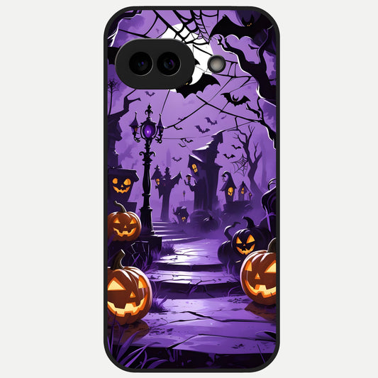  Pumpkin Patch Halloween Glass Case for Google Pixel 10A back cover – full design glossy printed glass finish
