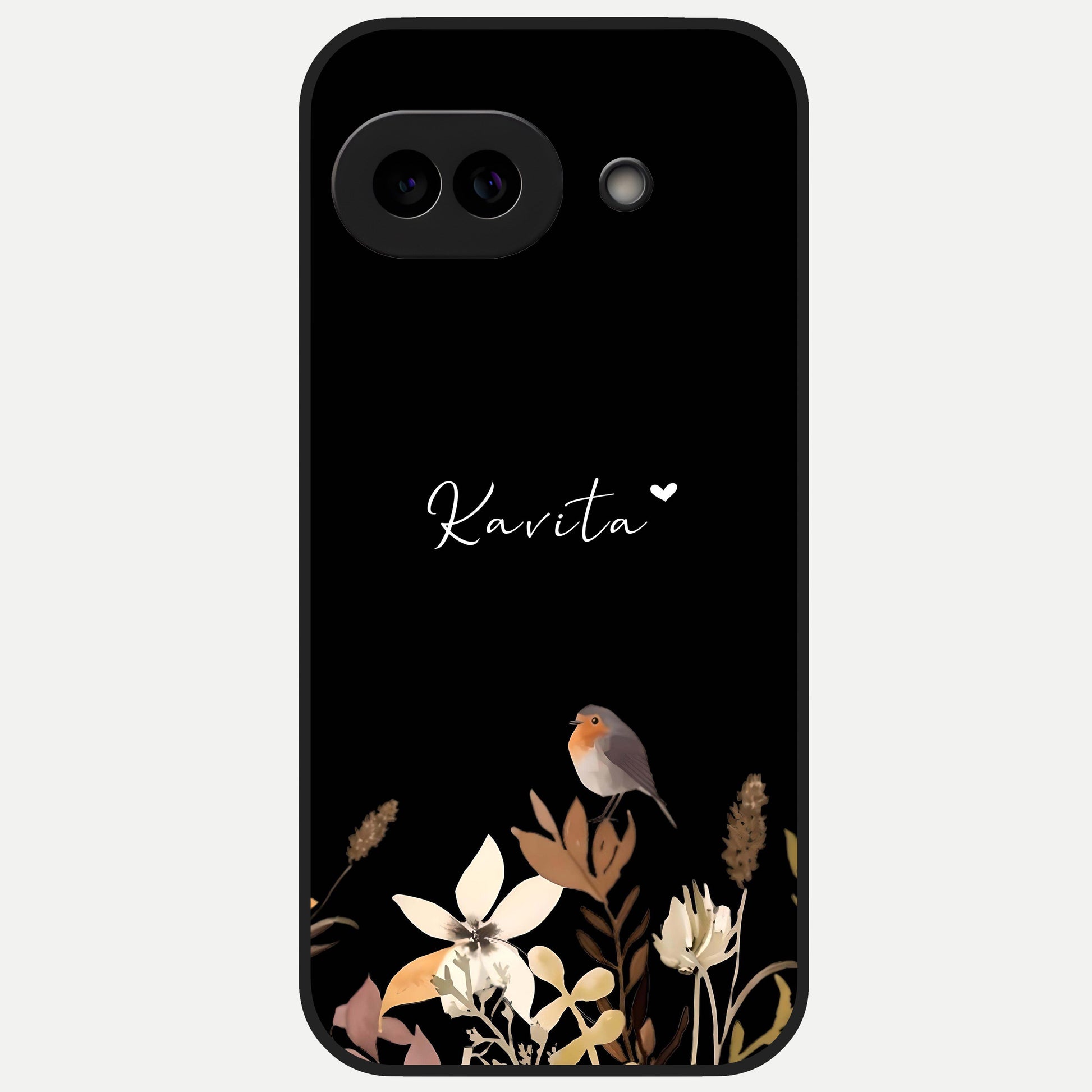  Quiet Garden Tune Custom Name Glass Case for Google Pixel 10A back cover – full design glossy printed glass finish