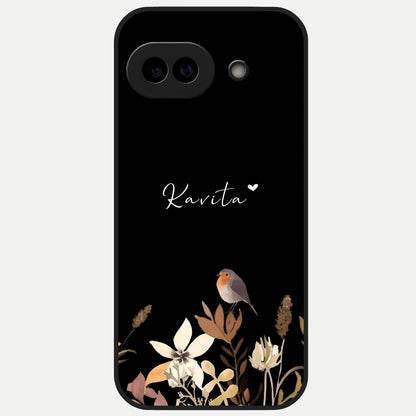  Quiet Garden Tune Custom Name Glass Case for Google Pixel 10A back cover – full design glossy printed glass finish