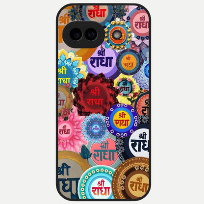  Radha Divine Bloom Glass Case for Google Pixel 10A back cover – full design glossy printed glass finish