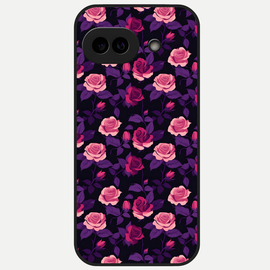  Rose Garden Twilight Glass Case for Google Pixel 10A back cover – full design glossy printed glass finish