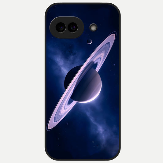  Saturn Ring Mystique Glass Case for Google Pixel 10A back cover – full design glossy printed glass finish
