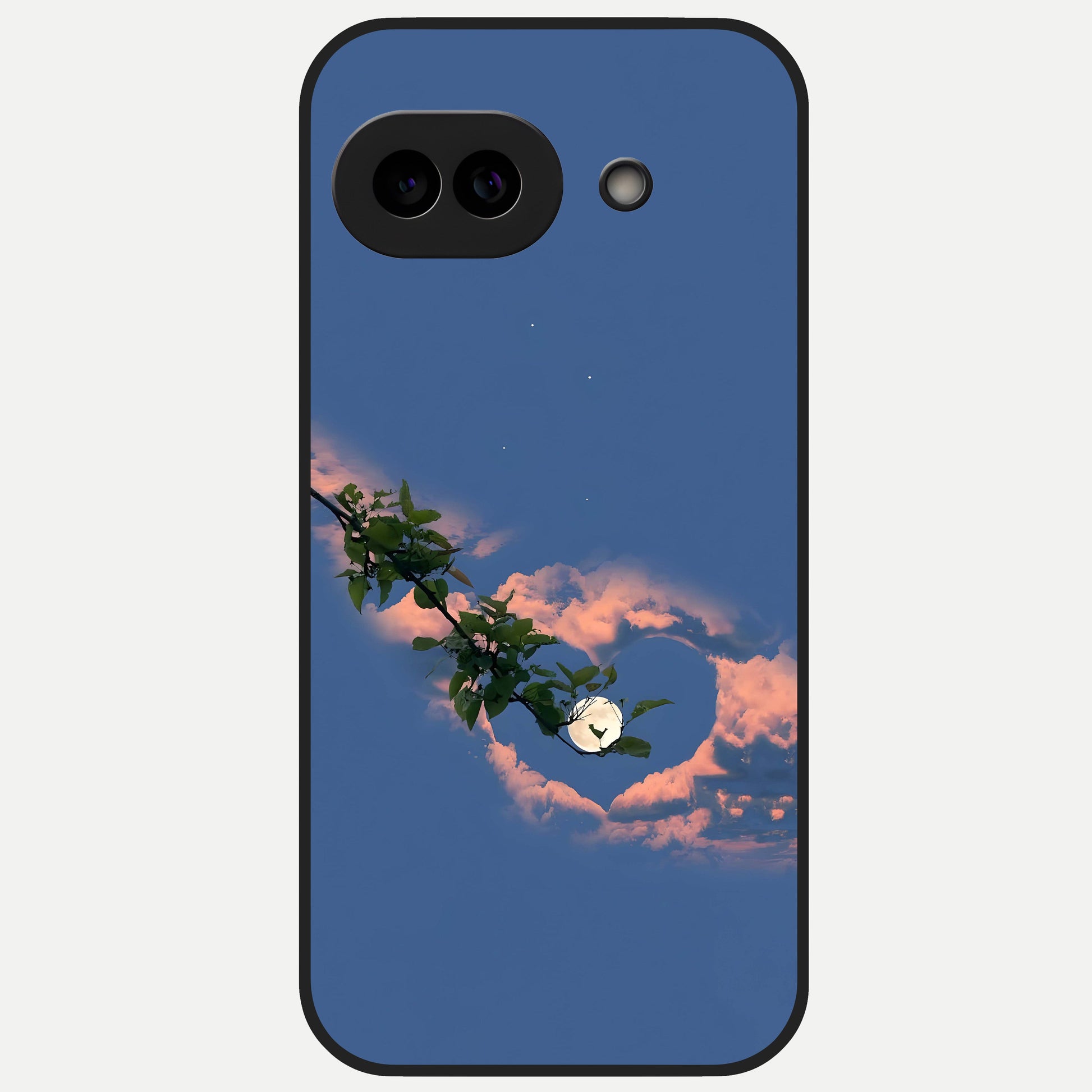 Sky Under Tree Glass Case for Google Pixel 10A back cover – full design glossy printed glass finish