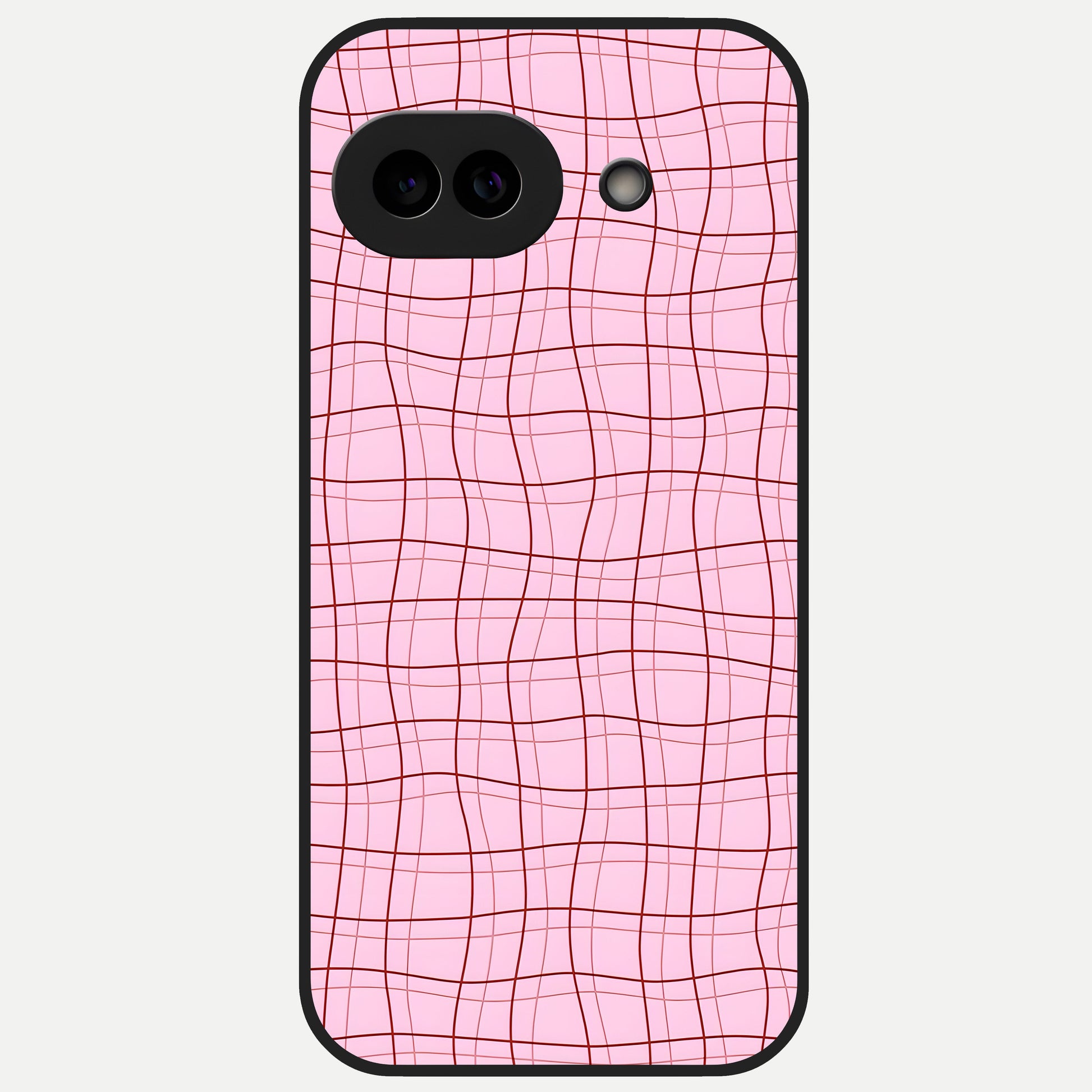  Soft Grid Bliss Glass Case for Google Pixel 10A back cover – full design glossy printed glass finish