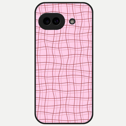  Soft Grid Bliss Glass Case for Google Pixel 10A back cover – full design glossy printed glass finish