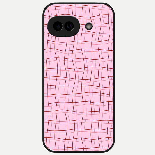  Soft Grid Bliss Glass Case for Google Pixel 10A back cover – full design glossy printed glass finish