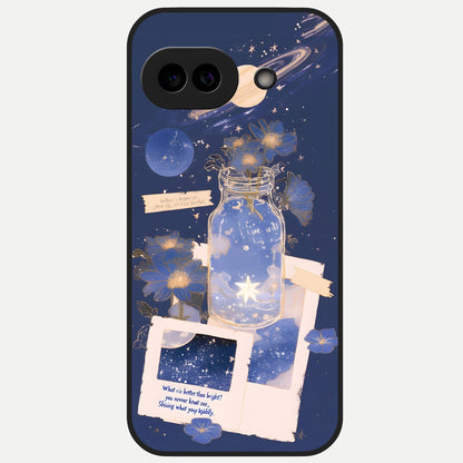  Starlit Cosmic Jar Glass Case for Google Pixel 10A back cover – full design glossy printed glass finish
