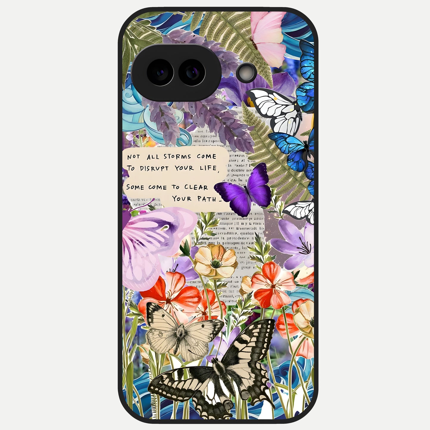  Storm Path Bloom Glass Case for Google Pixel 10A back cover – full design glossy printed glass finish